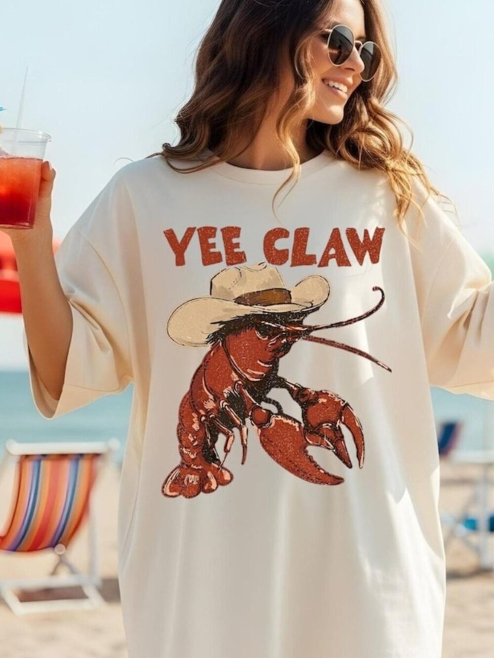 Lobster Cowboy Shirt, Trendy Yee Claw Tee, Funny Lobster Shirt